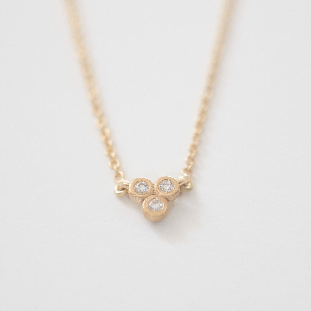 Solid Gold and Diamond Necklace
